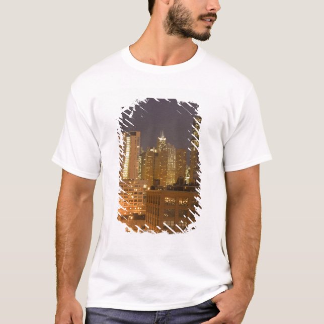 Chicago, Illinois, Skyline von West Loop: T-Shirt (Vorderseite)