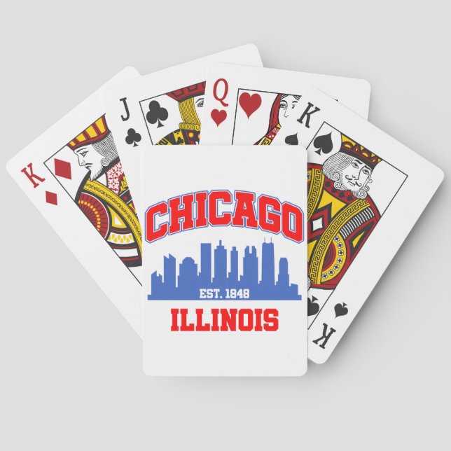 Chicago, Illinois Spielkarten (Rückseite)