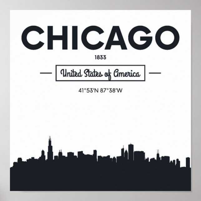 Chicago, Illinois | Städtekoordinatoren Poster (Vorne)