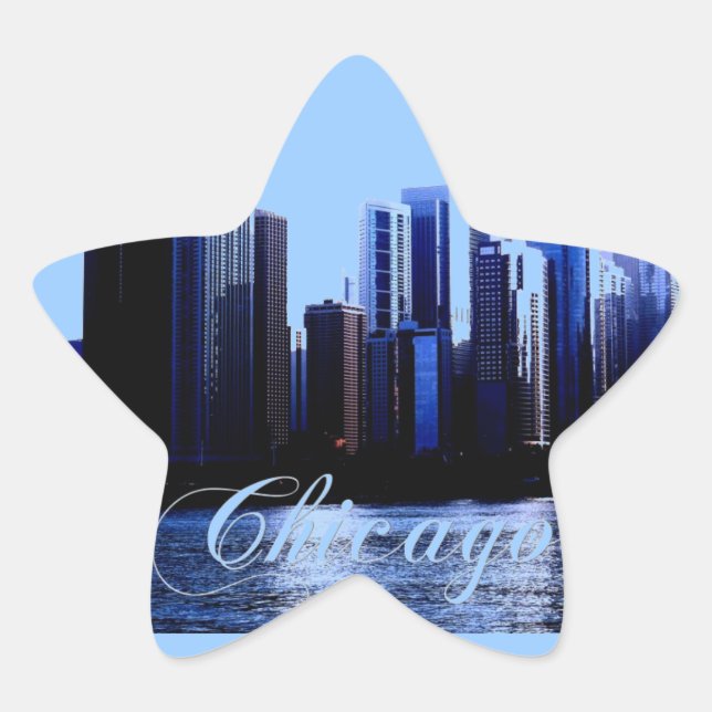 Chicago Illinois Stern-Aufkleber (Vorderseite)