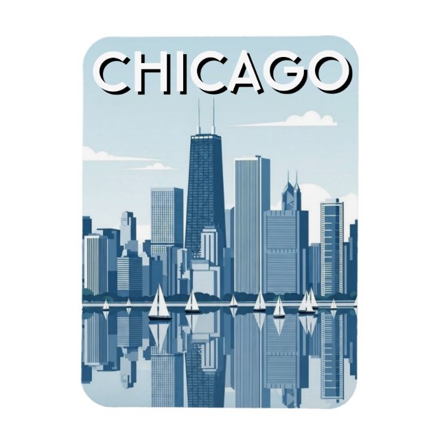 Chicago Illinois Travel Magnet (Vertikal)