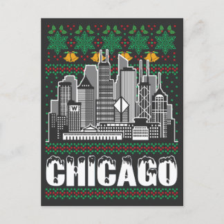 Chicago Illinois Ugly Christmas Postkarte