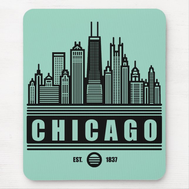 Chicago Illinois United Staaten Mousepad (Vorne)