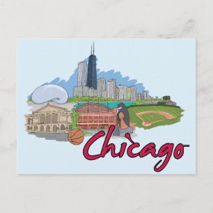Chicago, Illinois, US berühmte Postkarte