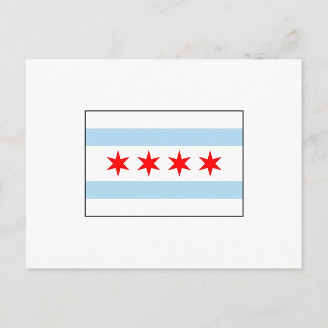 Chicago, Illinois USA Flag Postkarte (Vorderseite)