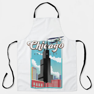Chicago Illinois USA Reiseplakat Schürze