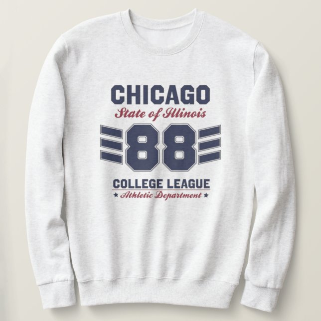 CHICAGO ILLINOIS VARSITY SCRIPT CLASSIC SPORTS JER SWEATSHIRT (Design vorne)