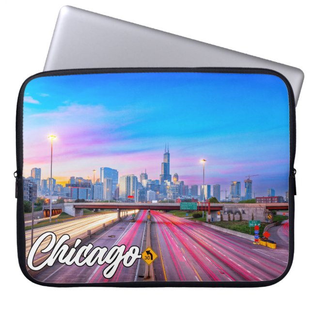 Chicago, Illinois, Vereinigte Staaten Laptopschutzhülle (Vorderseite)