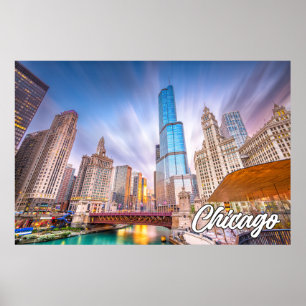 Chicago, Illinois, Vereinigte Staaten Poster