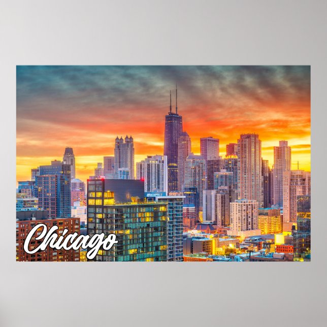 Chicago, Illinois, Vereinigte Staaten Poster (Vorne)