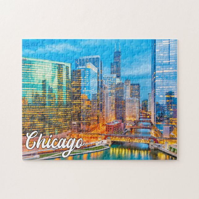 Chicago, Illinois, Vereinigte Staaten Puzzle (Horizontal)
