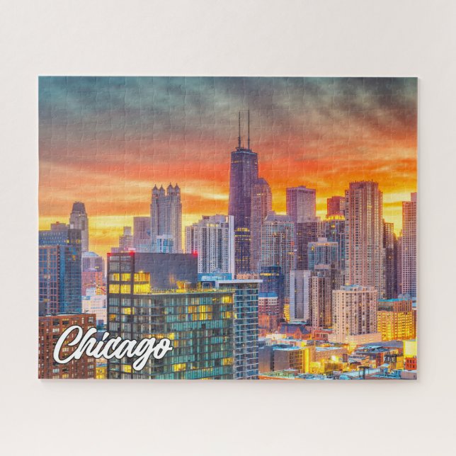 Chicago, Illinois, Vereinigte Staaten Puzzle (Horizontal)