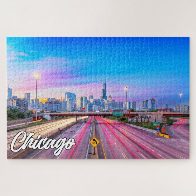 Chicago, Illinois, Vereinigte Staaten Puzzle (Horizontal)
