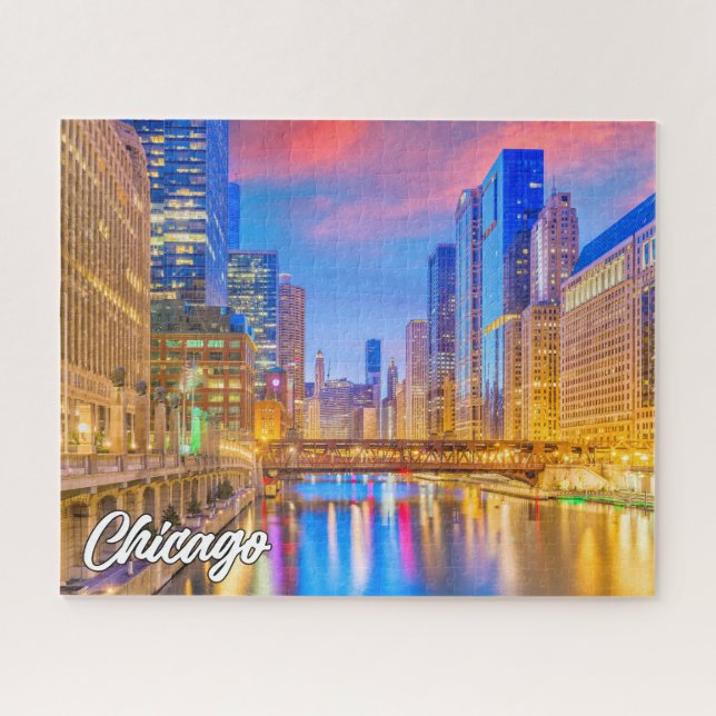 Chicago, Illinois, Vereinigte Staaten Puzzle (Horizontal)