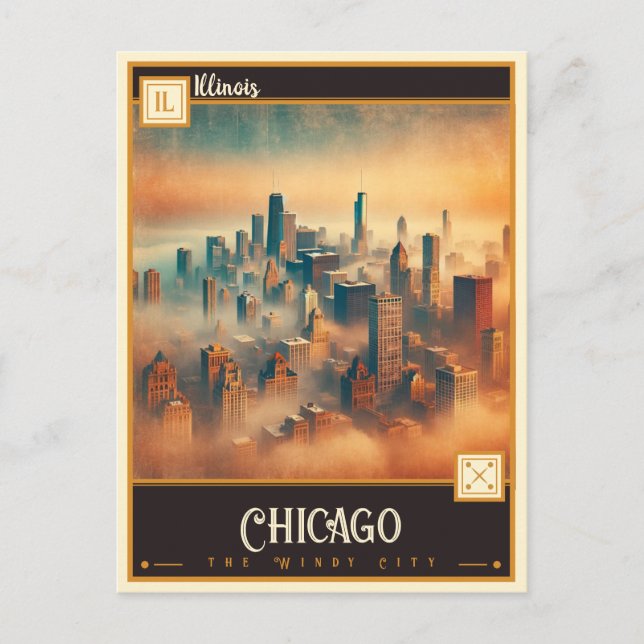 Chicago, Illinois | VINTAG Postkarte (Vorderseite)
