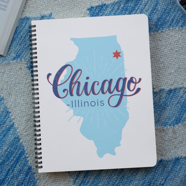 Chicago Illinois Vintage Karte Notizblock (Chicago Illinois Vintage Map Notebook)