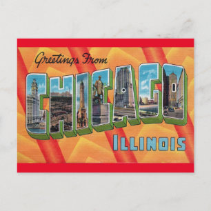 Chicago, Illinois Vintage Travel Postcard Postkarte