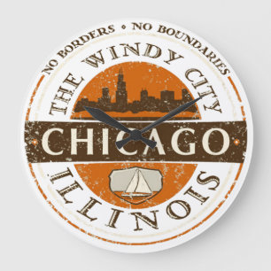 Chicago Illinois Wall Clock Große Wanduhr