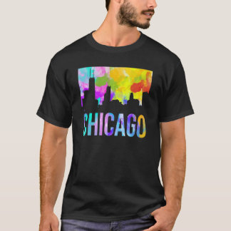 Chicago Illinois Watercolor City Resident Painter T-Shirt
