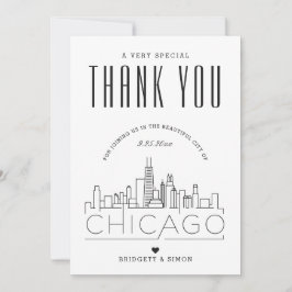 Chicago, Illinois Wedding | Vielen Dank + Foto-Kar Karte
