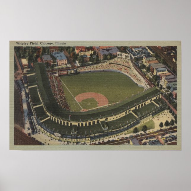 Chicago, Illinois, Wrigley Field Cubs Poster (Vorne)