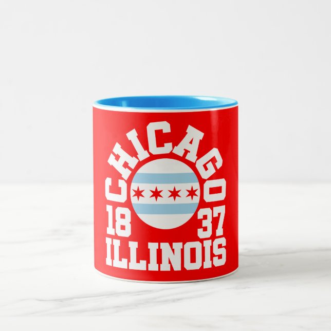 Chicago, Illinois Zweifarbige Tasse (Mittel)