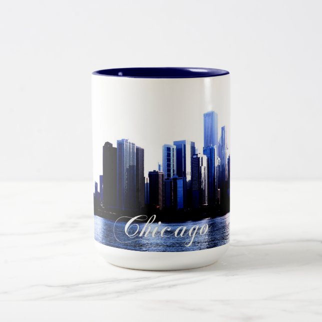 Chicago Illinois Zweifarbige Tasse (Mittel)