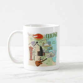 Chicago Illustriert Map Tasse