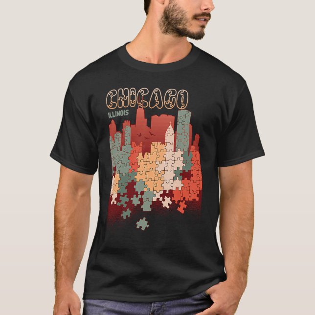 Chicago In Illinois Travel Souvenir T-Shirt (Vorderseite)