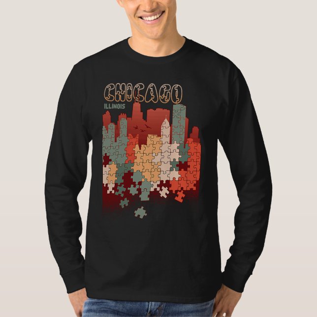 Chicago In Illinois Travel Souvenir T-Shirt (Vorderseite)