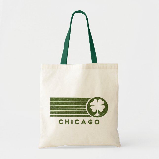 Chicago-Iren-vierblättriges Kleeblatt Tragetasche (Vorne)
