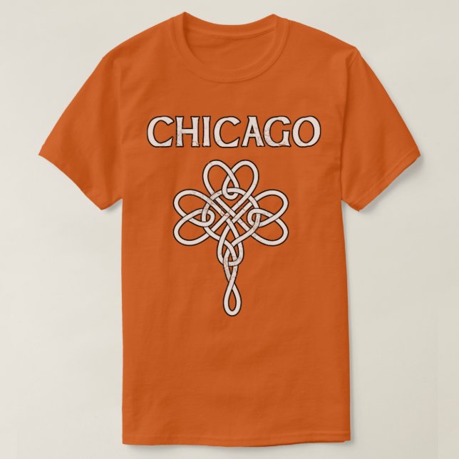 Chicago Irish Celtic Knot St Patricks Day T-Shirt (Design vorne)