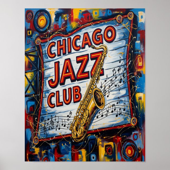 Chicago Jazz Club Poster (Vorne)