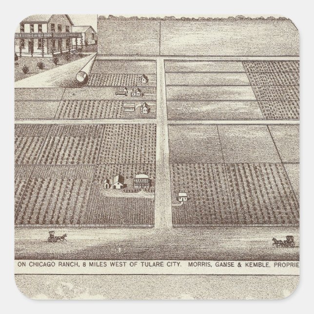 Chicago, Kay Ranches Quadratischer Aufkleber (Vorderseite)