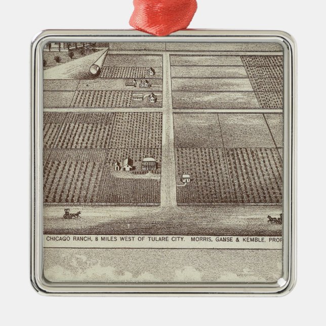 Chicago, Kay Ranches Silbernes Ornament (Vorne)