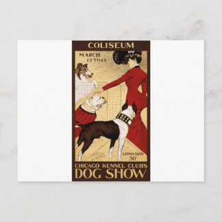 Chicago Kennel Club's Dog Show, Werbeplakat Postkarte