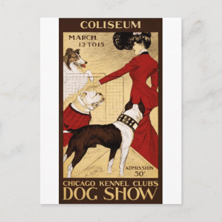 Chicago Kennel Club's Dog Show, Werbeplakat Postkarte