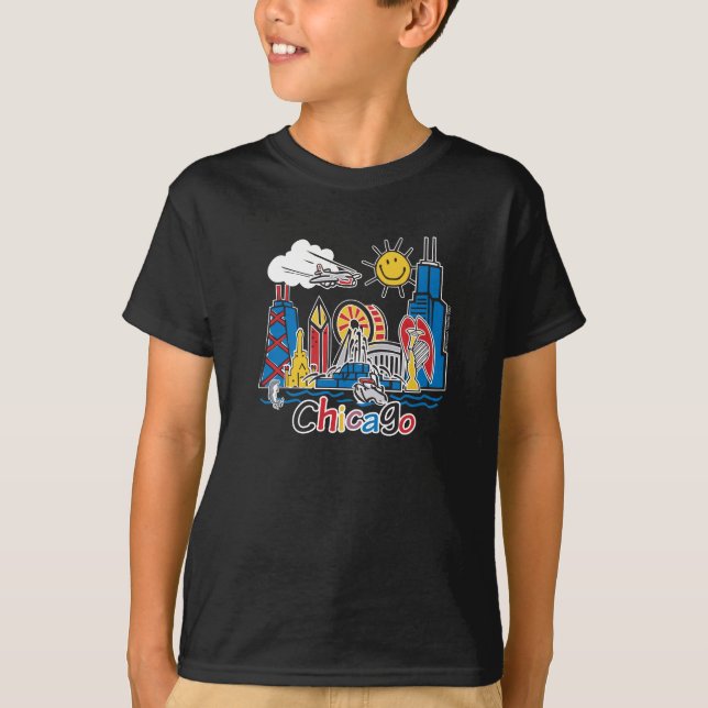 Chicago Kids Dark T-Shirt (Vorderseite)