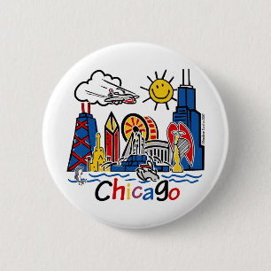 Chicago Kids Skyline Button