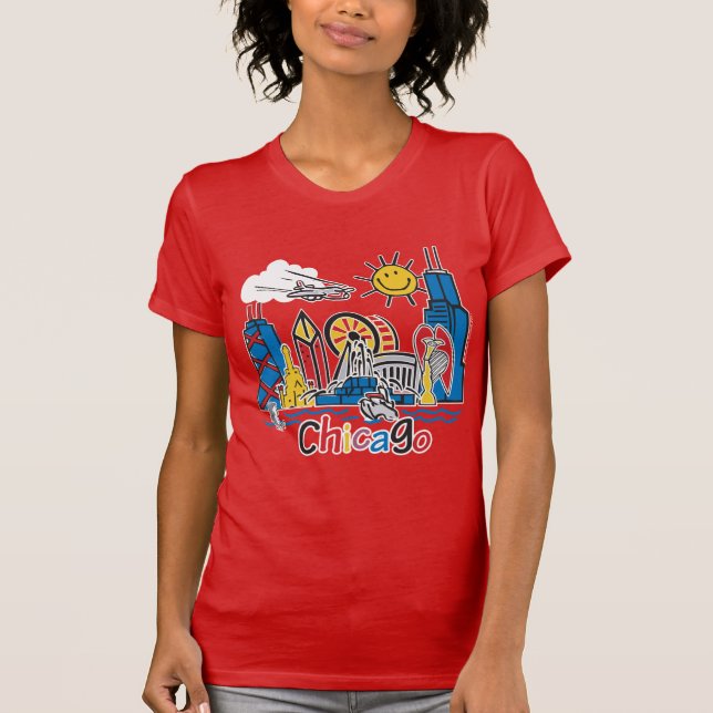 Chicago Kids Skyline T-Shirt (Vorderseite)