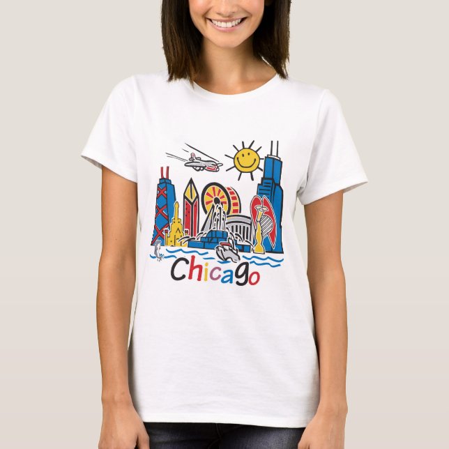 Chicago Kids Skyline T-Shirt (Vorderseite)