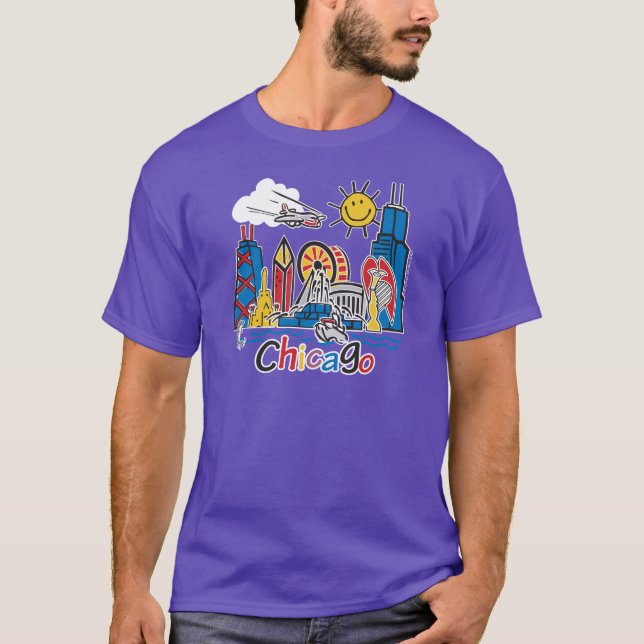 Chicago Kids Skyline T-Shirt (Vorderseite)