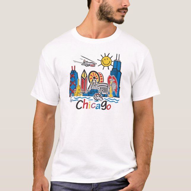 Chicago Kids Skyline T-Shirt (Vorderseite)
