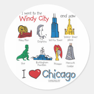 Chicago--Kind-Ikone-NEU [Co Runder Aufkleber