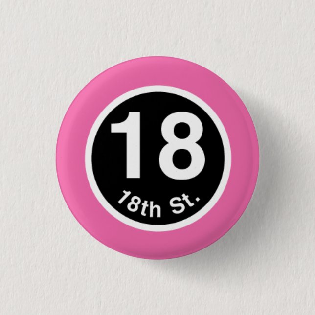 Chicago L 18. rosa Linie St. Button (Vorderseite)