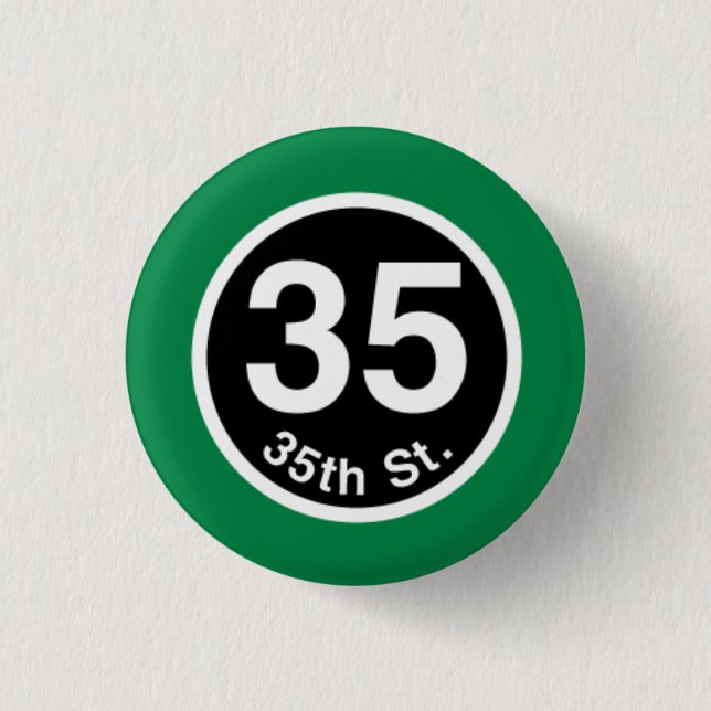 Chicago L 35. St.-Grüne Grenze Button (Vorderseite)