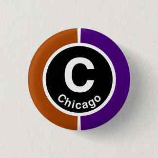 Chicago L Chicago Brown/lila Linie Button