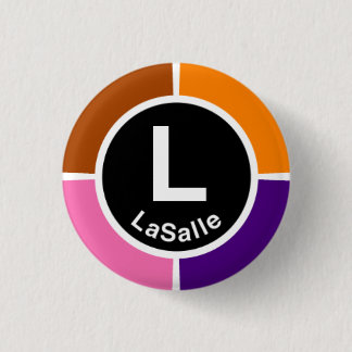Chicago L LaSalle Schleife Button