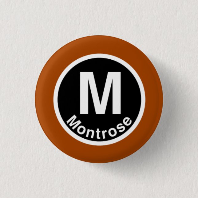 Chicago L Montrose Brown Linie Button (Vorderseite)