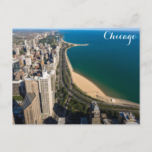 Chicago Lake Michigan Coast Skyline Foto Postkarte